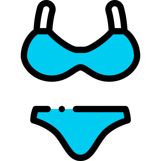 Icono De Bikini Detailed Rounded Lineal Color