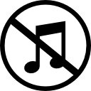 gedämpfte musiknoten 