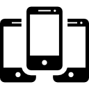 plusieurs smartphones Icône
