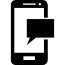 Smartphone and speech bubble