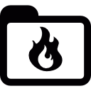 dossier avec une flamme 