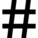 símbolo hashtag 