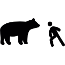 man voor een beer icoon
