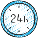 reloj de 24 horas icon