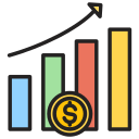 crecimiento de beneficios icon