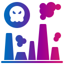 la contaminación del aire icon