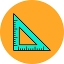 regla triangular icon