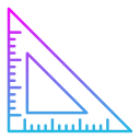 regla triangular icon