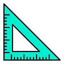 regla triangular icon