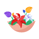 cesta de flores 