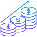 crecimiento de beneficios icon