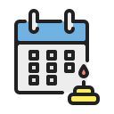 fecha del calendario icon