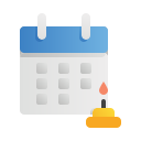 fecha del calendario icon