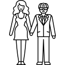 junges mädchen und alter mann 