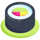 rollo de sushi icon