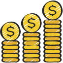 pilha de moedas icon