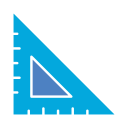 regla triangular icon