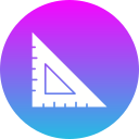 regla triangular icon