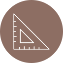 regla triangular icon