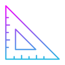 regla triangular icon