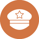 sombrero de policia icon