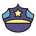 sombrero de policia icon