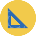 regla triangular icon