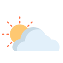 nubes y sol icon