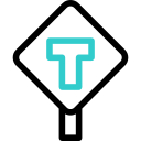 T junction animated icon