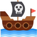 navire pirate Icône