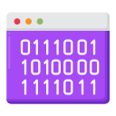 código binario icon
