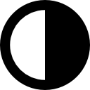 Circle half contrast Icons & Symbols