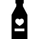 botella de vino con corazón icon