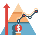 gráfico piramidal icon