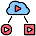 medios en la nube icon