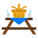 mesa de picnic icon