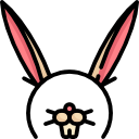máscara de conejo 