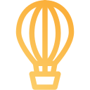 Hot air balloon icon