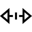 horizontale größenänderung icon