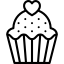 heerlijke cupcake icoon
