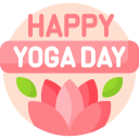 feliz dia del yoga icon