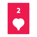 dos de corazones icon