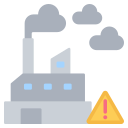 la contaminación del aire icon