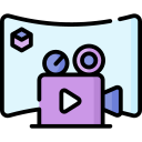 vídeo 3d icon