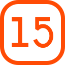 número 15 icon