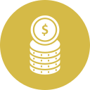 monedas de dolar icon