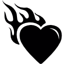 corazón en llamas icon