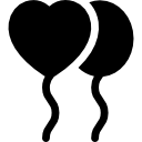 hartvormige ballonnen icoon