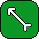 flecha diagonal icon