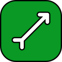 flecha diagonal icon